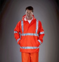 Hi-Vis Soft Flex Breathable Rain Jacket