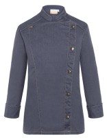 KY053 Damen Kochjacke Jeans-Style