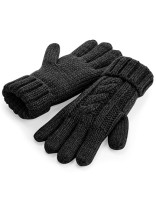 Cable Knit Melange Gloves