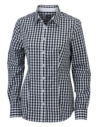 JN616 Ladies` Checked Blouse