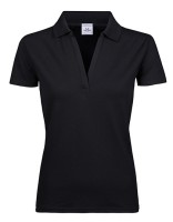 Womens Luxury Stretch V-Neck Polo