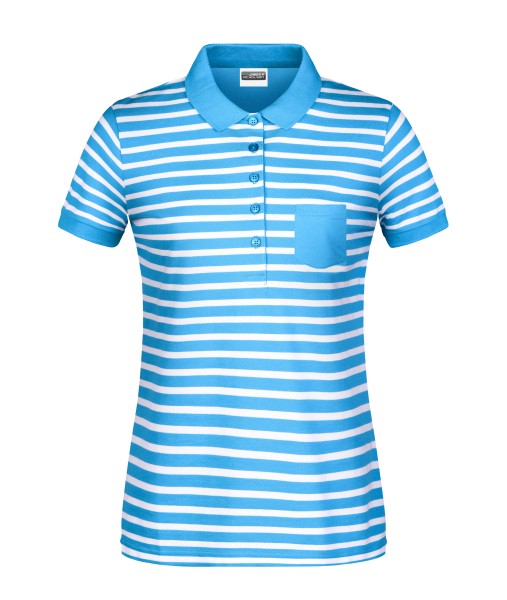 JN8029 Ladies' Polo Striped