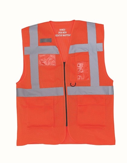 Hi Vis Top Cool Recycled Open Mesh Executive Waistcoat