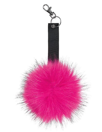 Faux Fur Pop Pom Key Ring