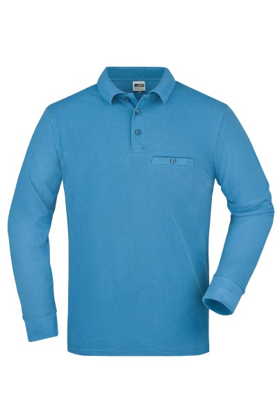 JN866 Men's Workwear Polo Pocket Longsleeve